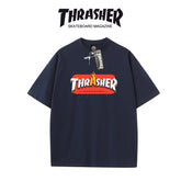 Thrasher Flame Logo Oversized Cotton T-Shirt.