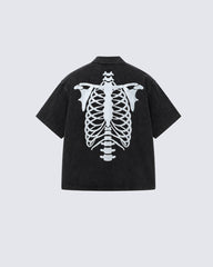 Vintage Washed Skeleton Graphic Shirt