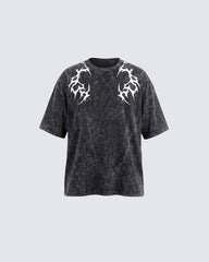 Vintage Washed Tribal Print T-Shirt