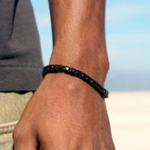 Black Diamond Tennis Chain Bracelet in Black - 3mm