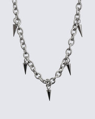 Hip-Hop Pearl Spike Necklace