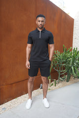 Capo Textured Shorts - Black