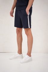 Capo Textured Tape Shorts - Navy