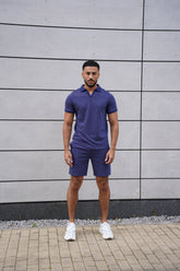 Capo Jersey Slub Shorts - Navy