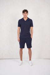 Capo Pleated Shorts - Navy