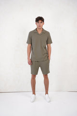Capo Pleated Shorts - Olive