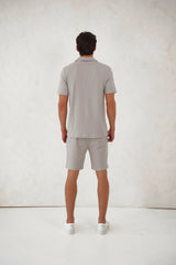 Capo Pleated Shorts - Light Grey