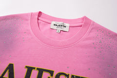 Majestik “Department” Cowboy Skeleton Rhinestone Tee