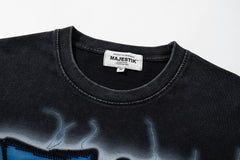 Majestik “Football Lion” Vintage Tee(Black)