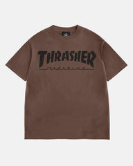MAG LOGO VINTAGE T-SHIRT - CHOCOLATE