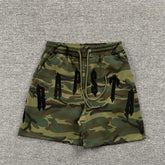 Trendy brand Trapstar American towel embroidered letter shorts for both men and women, loose sports and plush casual five quarter pants (3)