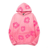 Denim tea, hip hop, hoodie, trendy hip-hop, high street retro, vintage, vintage, plus fleece hooded sweatshirt for men (4)