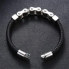 Wanderer’s Chain & Leather Bracelet