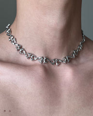 Unregular Twisted Hip-Hop Braided Necklace