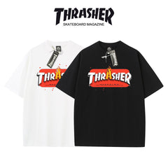 Thrasher Flame Logo Oversized Cotton T-Shirt.