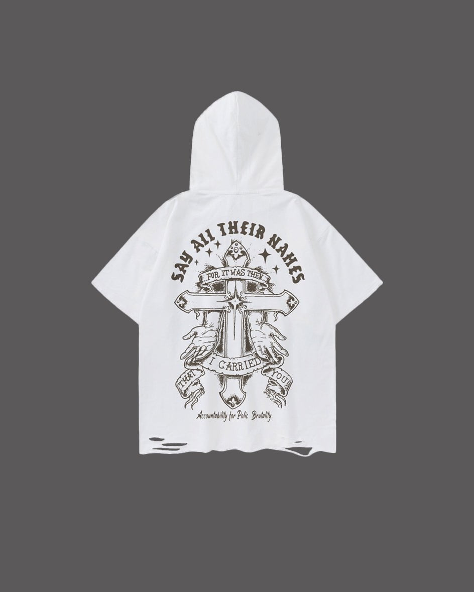 American Vintage Printed Hooded T-shirt