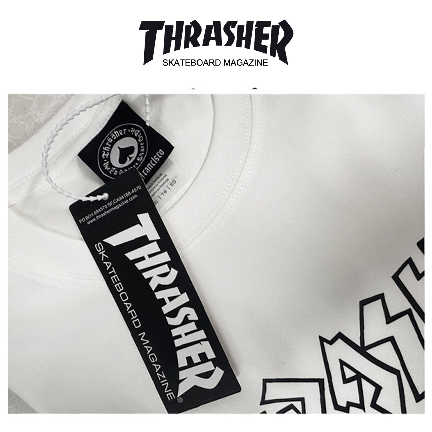 Thrasher Magazine Splatter Logo Loose Casual Summer T-Shirt - Unisex Streetwear.