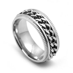 Men's Accessories Rotatable Chain Gear Titanium Steel Rings