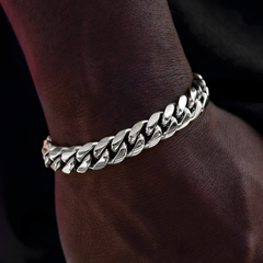 Signature Cuban Link Bracelet in White Gold - 12mm