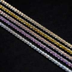 Micro Tennis Bracelet in White Gold