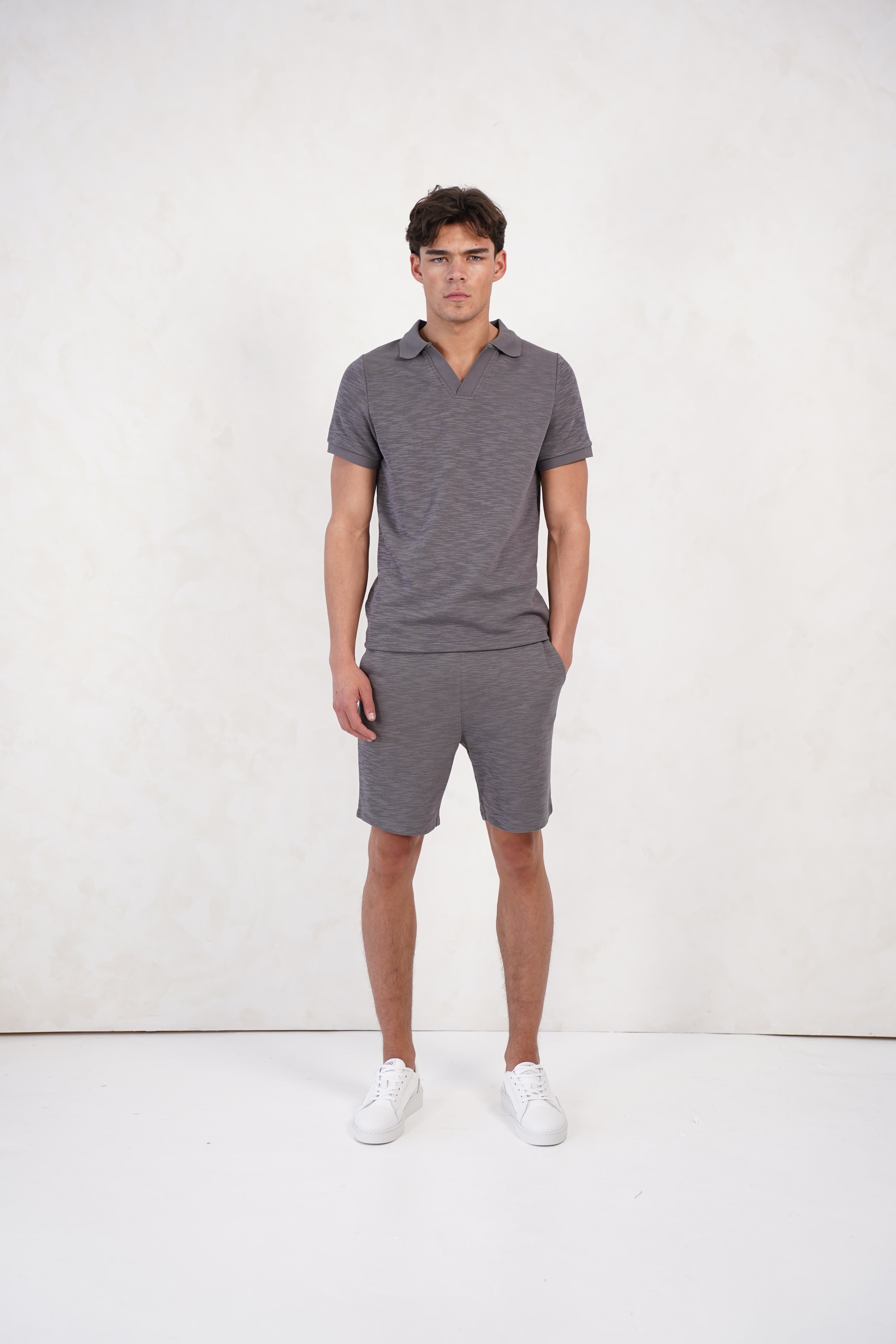 Capo Jersey Slub Shorts - Charcoal