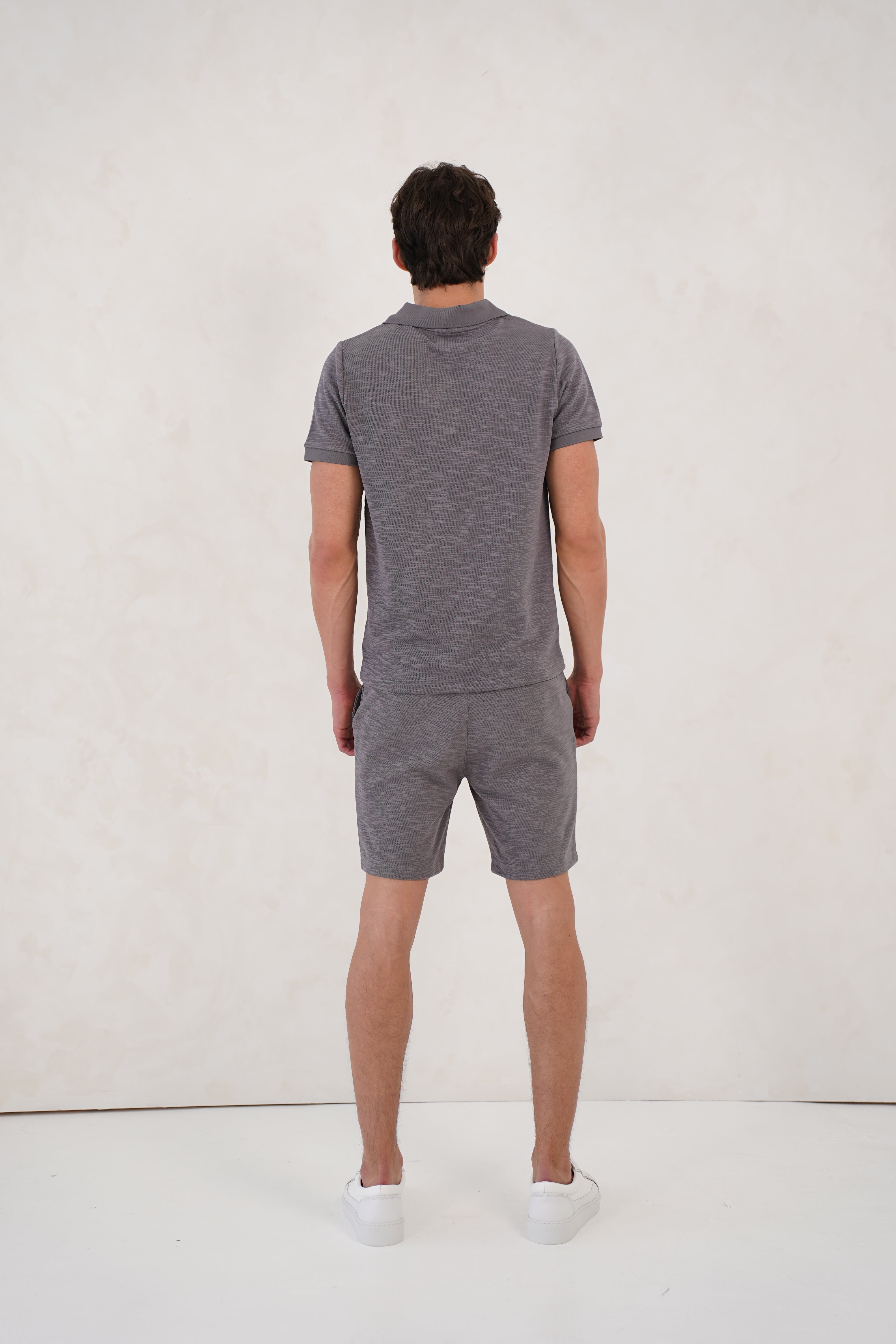Capo Jersey Slub Shorts - Charcoal