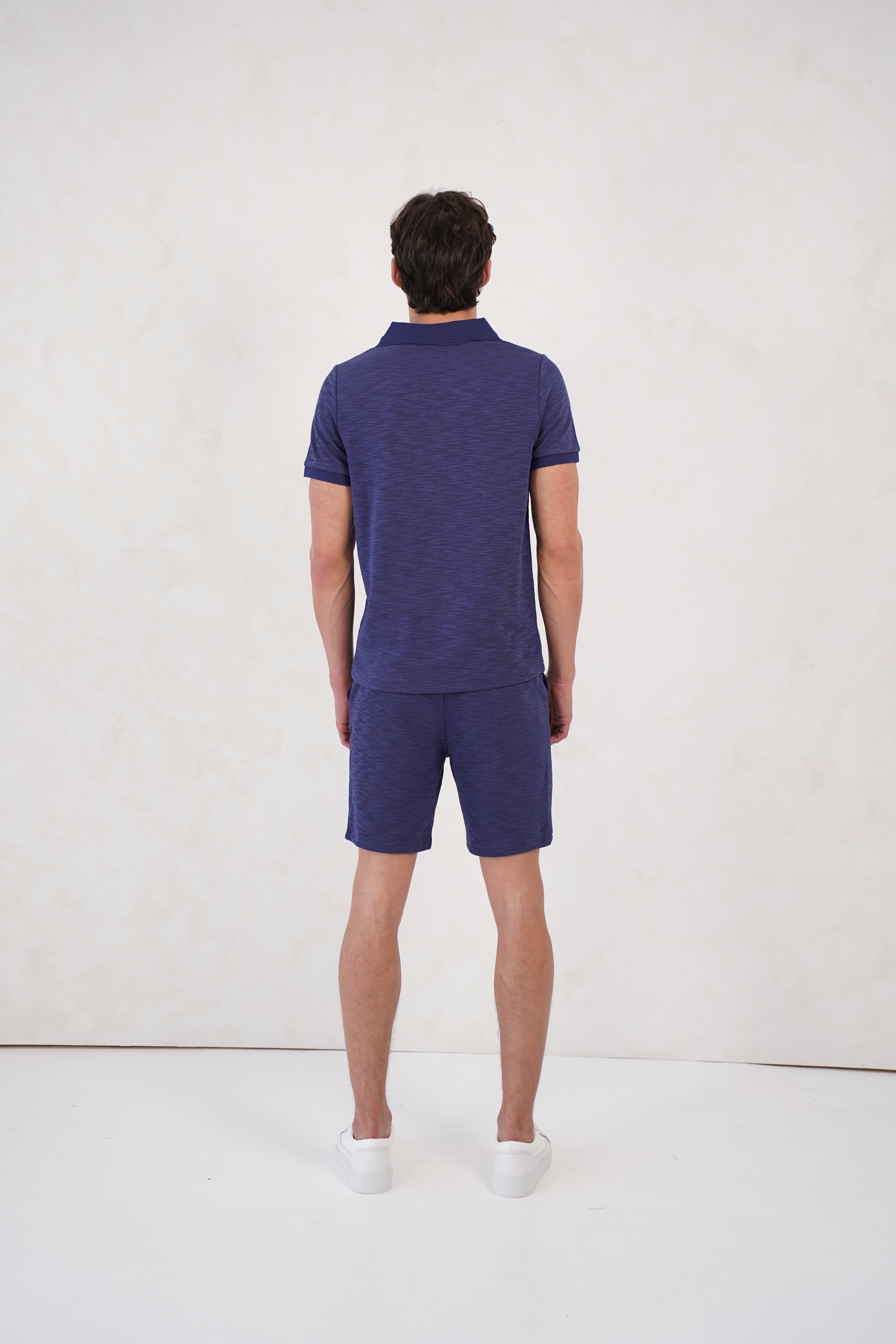 Capo Jersey Slub Shorts - Navy