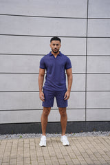 Capo Jersey Slub Shorts - Navy