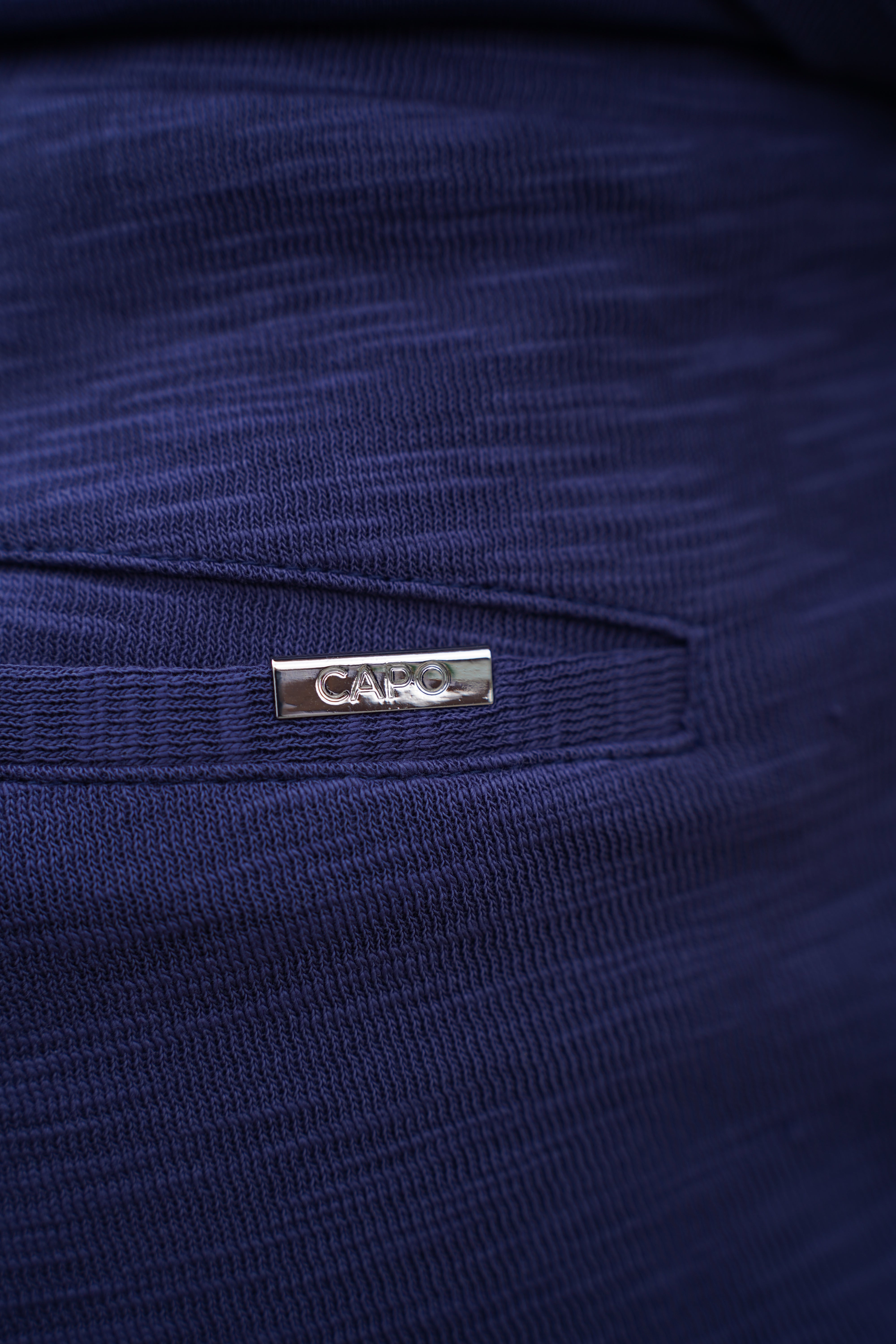 Capo Jersey Slub Shorts - Navy