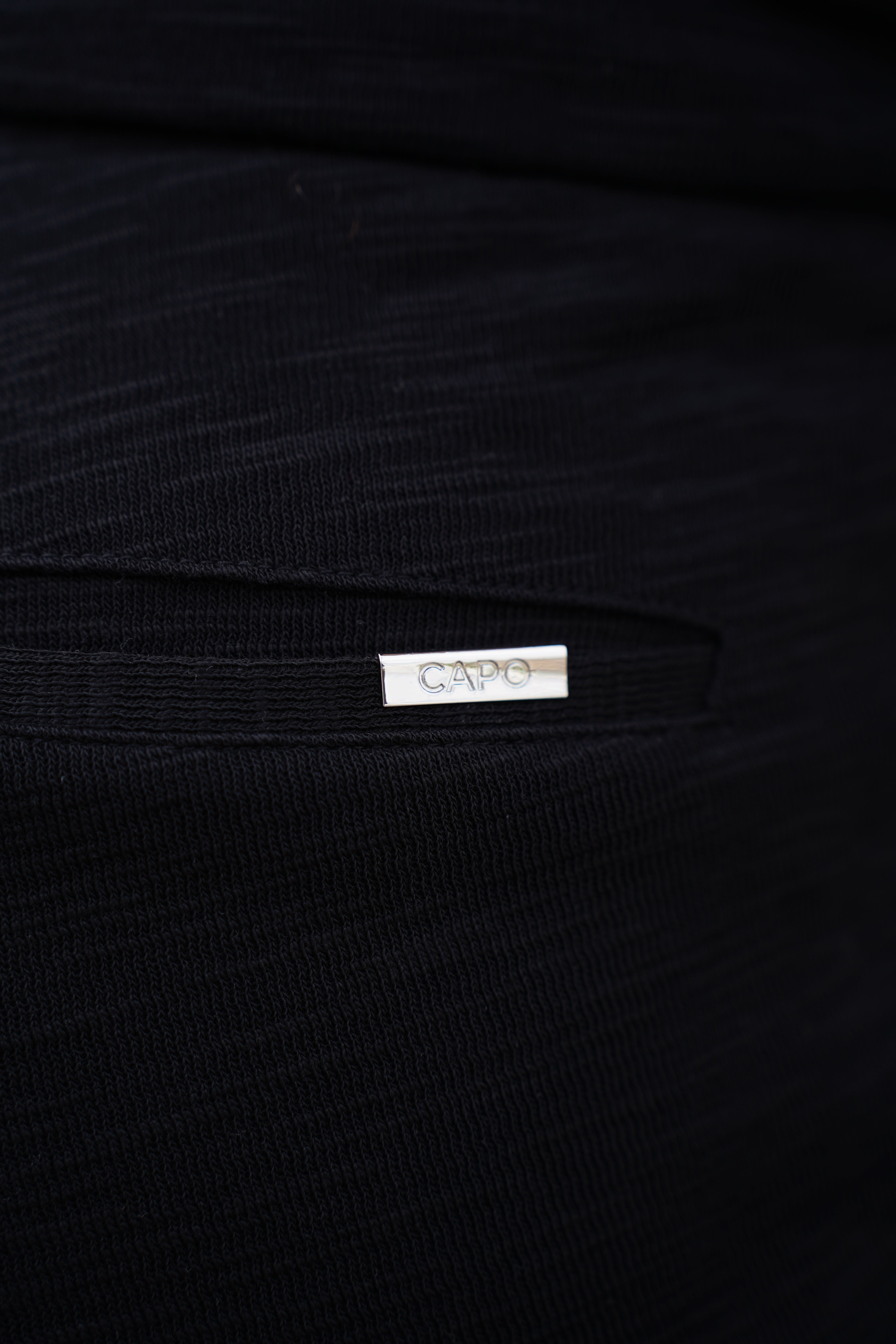 Capo Jersey Slub Shorts - Black