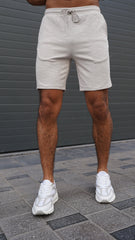 Capo Jersey Slub Shorts - Stone Grey
