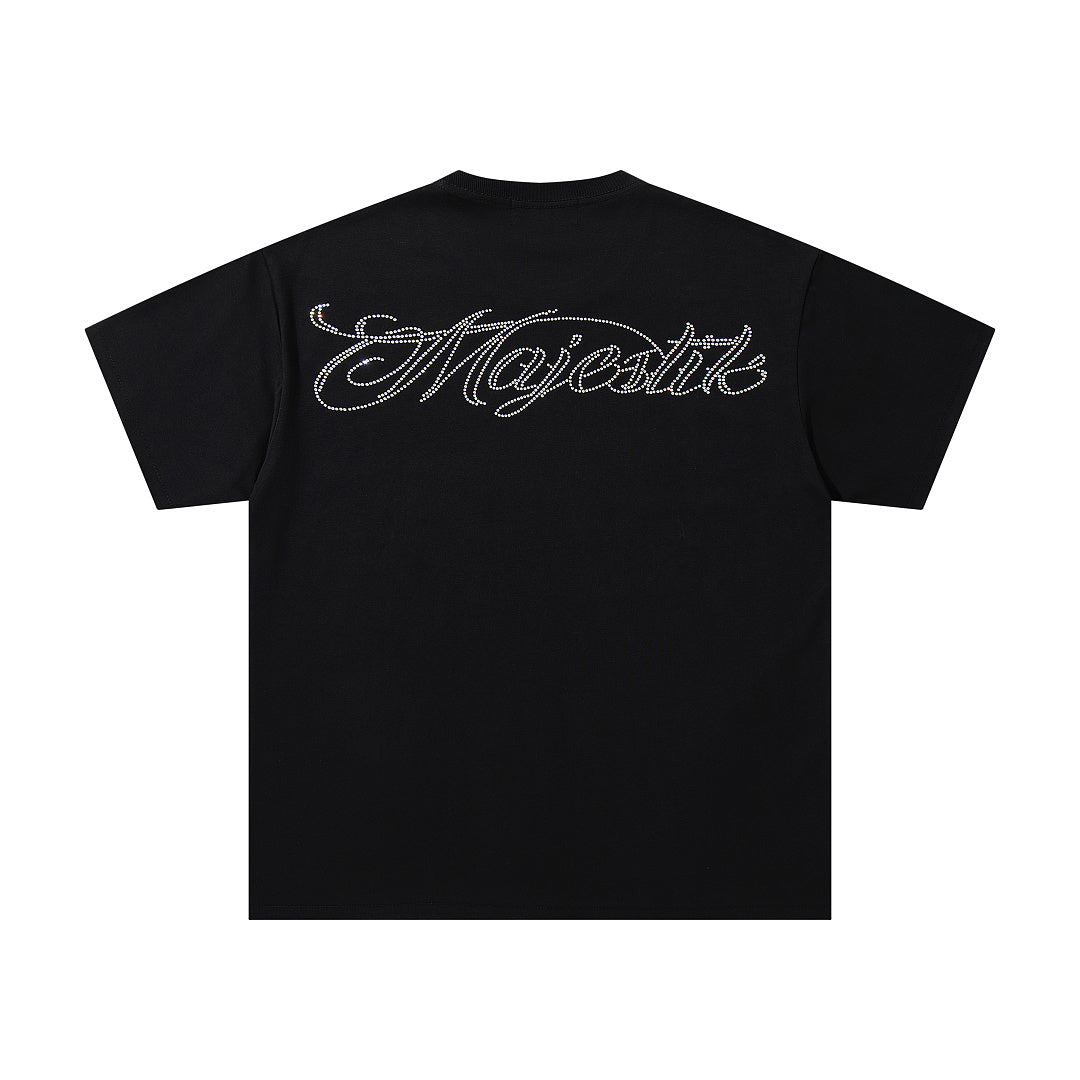 Majestik “Neon Supercars” Rhinestone Graphic Tee