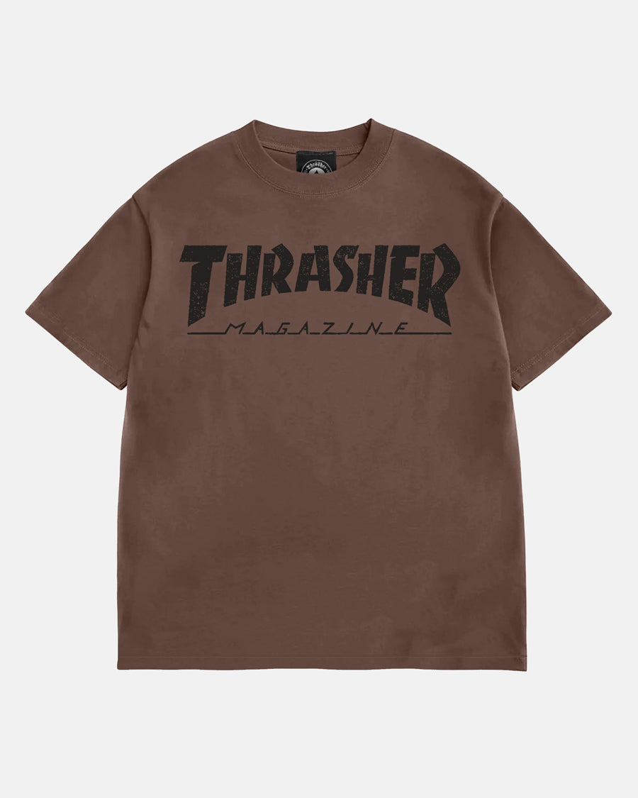 MAG LOGO VINTAGE T-SHIRT - CHOCOLATE