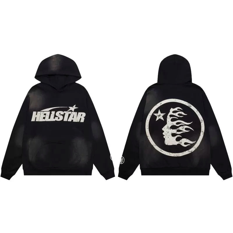 Hellstar American High Street Retro Loose Water Washed Vintage Men's and Women's VTG Hoodies Hoodies Hoodies Ins (3)