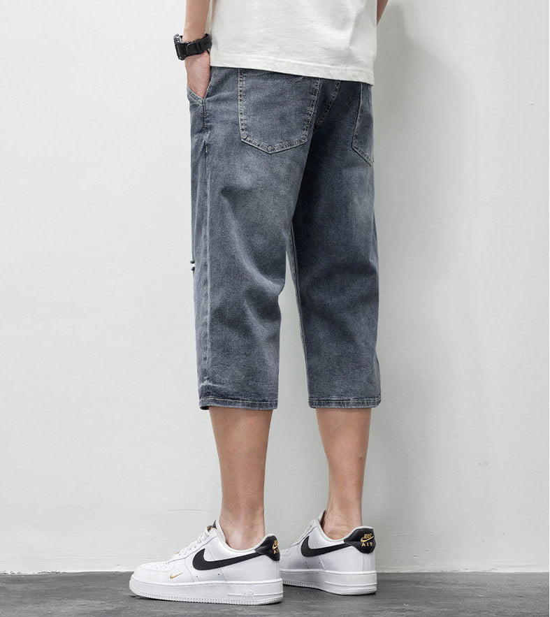 Diego Ripped Capri Shorts