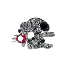 Women's & Men's Cartoon Cute Snoopy Diamond Inlaid Zircon Rings