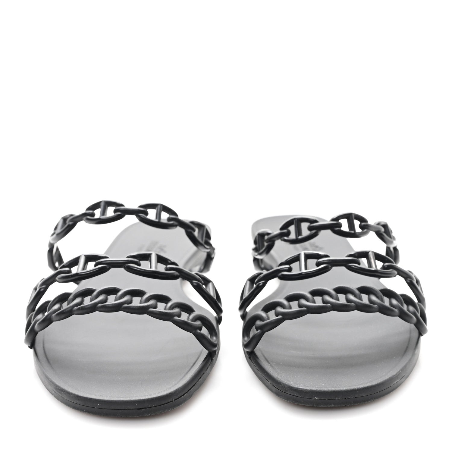 Rubber Chaine d'Ancre Rivage Sandals 38 Black