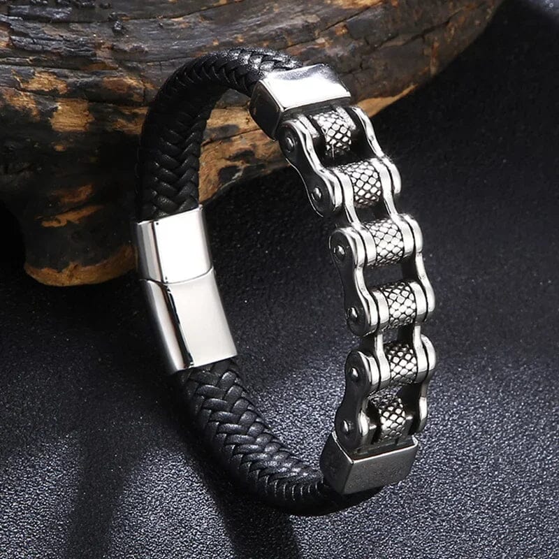 Wanderer’s Chain & Leather Bracelet