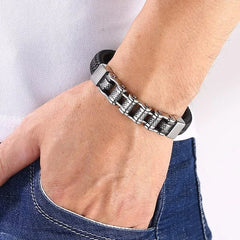 Wanderer’s Chain & Leather Bracelet